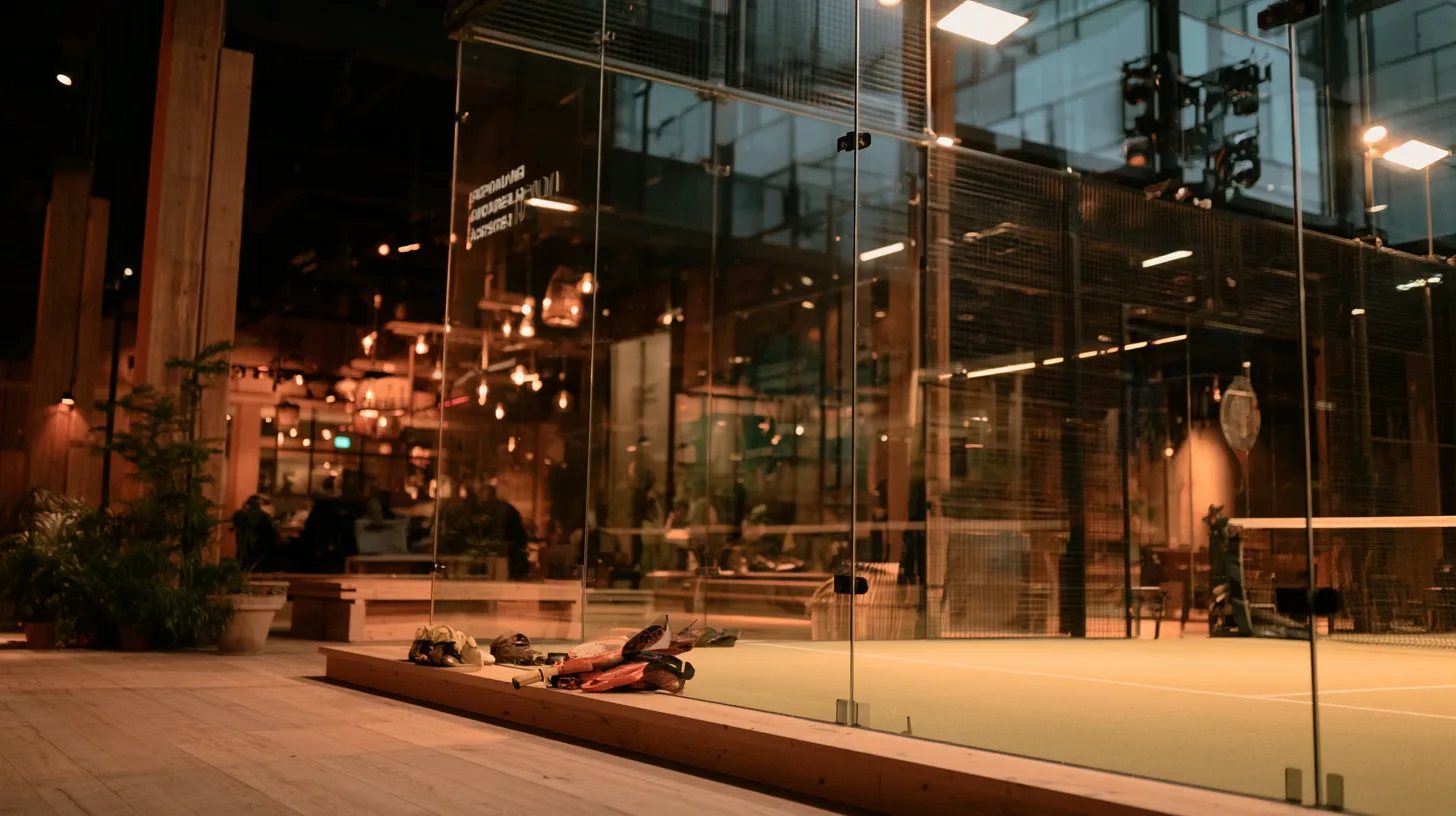 Beispielhafte Indoor-Padel-Anlage